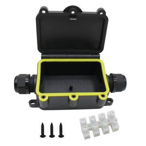 lot 20037 image: MAKERELE Small External Junction Box IP68,2 Way Clamshell-Type Underground Electrical Box with Screw Terminal Block Airtight Plastic Box Maximum Inner Diameter 12mm