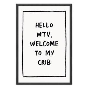 lot 20041 image: Trendy Wall Art Welcome Posters Eclectic Home Decor Hello MTV, Welcome to My Crib Art Print Funky Eclectic Gallery Wall Art Prints for Bedroom Living Room Aesthetic Wall Art Print 16x24in Unframed
