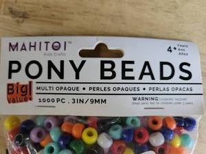 lot 20062 image: Mahitoi Big Pony Beads Multicolor 1000 PC 3in9mm