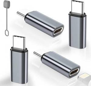 lot 20077 image: YFMaiQi 4 Pack Lightning to USB C Adapter for iPhone 151617 Pro17 Pro Max,for iPhone 1716 Charger,1716 Accessories,Fast Charging & Data Transfer,USB C Charger Connector Cable,Not for AudioOTG