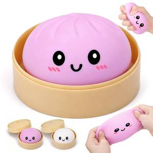 lot 20086 image: Giant Dumpling Squishy, Slow Rebound Cute Dumpling Toy, Realistic Anxiety Relief Fidget Toy for Adults Anxiety & Stress Relief, Sensory Toys for Office School Home (Purple)