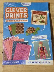 lot 20095 image: Skillmatics Clever Prints Construction Paper Life Science 120 Sheets 9x12in