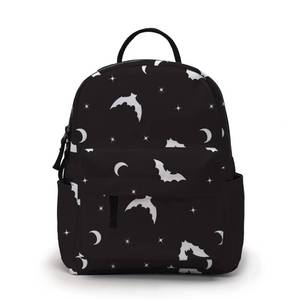 lot 20102 image: Deanfun Mini Backpack for Women - Waterproof Cute Small Backpack with Bat Print, Multi Pockets and Reinforced Belts MNSB-311