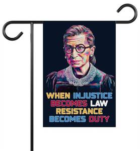 lot 20142 image: When Injustice Becomes Law Resistance Becomes Duty Garden Flag - Political Protest Yard Sign - Social Justice - Feminist - Idea Outdoor Decoration And Garden Terraces - Yard Banner 12X18 Inch