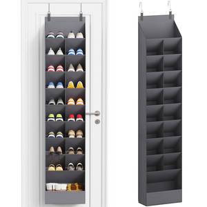 lot 20194 image: Lifewit 10 Tier Over the Door Shoe Organizer with 19 Large Deep Pockets, Fabric Hanging Shoes Shelf for Closet, Dorm Storage, Fit Up to 20 Pair Shoe Rack Holder for Sneakers, Boots, Gray