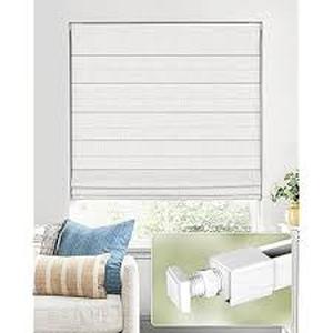 lot 1604 image: No drill cordless Roman shades white