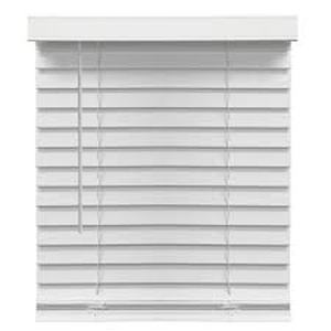 lot 1623 image: A 2-in cordless faux wood blind White
