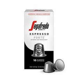 lot 2493 image: Segafredo Zanetti Espresso Forte Intensity 12 Nespresso Compatible 10 Aluminum Capsules
