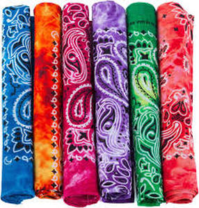 lot 4011 image: Cover Your Hair Tie Dye Bandanas 6 Pack f-30300