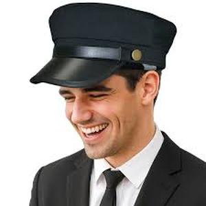 lot 4093 image: Black Chauffeur Limo Driver Costume Hat