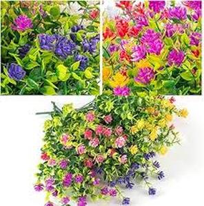 lot 5132 image: Artificial Flower Bushes Multicolor Assorted
