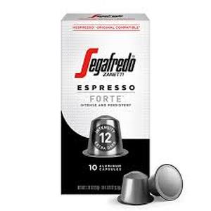 lot 6427 image: Segafredo Zanetti Espresso Forte Nespresso Compatible Capsules 10 Count