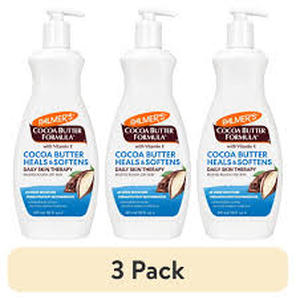 lot 10165 image: Palmers Cocoa Butter Formula Healing & Dry Skin Lotion Pump Bottles 3-Pack