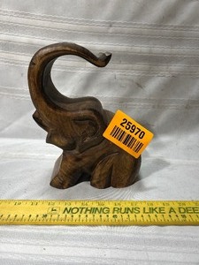 lot 25970 image: Wooden Elephant Decor