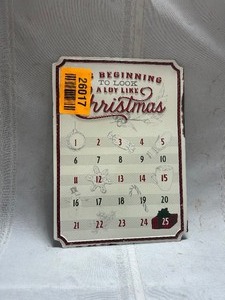 lot 26017 image: Christmas Countdown Metal Sign