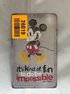 lot 26019 image: Mickey Mouse Metal Sign