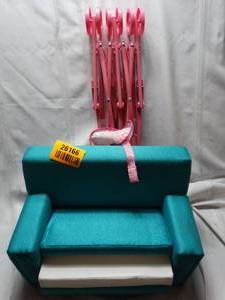 lot 26166 image: Doll Couch & Stroller
