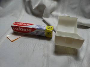 lot 26165 image: Colgate Toothpaste & Bar Soap Travel Case