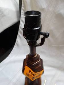 lot 26078 image: Dark Wood Table Lamp