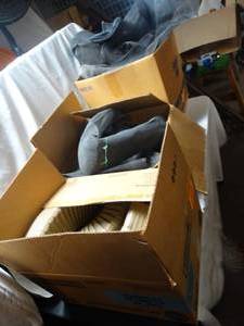 lot 26085 image: Rain Drain Gutter Downspout Elbows & Drain Guards