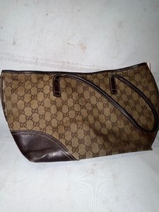 lot 25868 image: Gucci Monogram Canvas Tote Bag