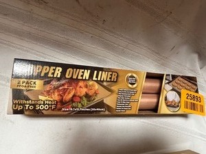lot 25893 image: New Copper Oven Liners