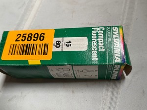 lot 25896 image: Sylvania Compact Fluorescent Light Bulb
