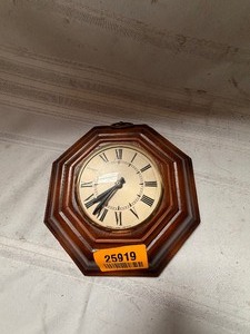 lot 25919 image: Antique Wooden Clock