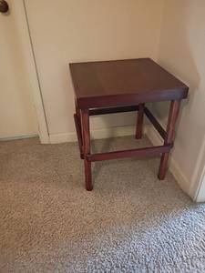 lot 909 image: Another Wood Table.  24 x 20 x 20.  Located upstairs