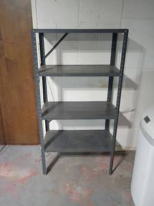 lot 949 image: Metal Shelf.  59 x 30 x 15.5.   Located in the basement