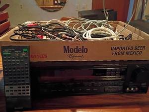 lot 993 image: Sony Audio Video Control Center with Remote and Wiring.  Located in basement
