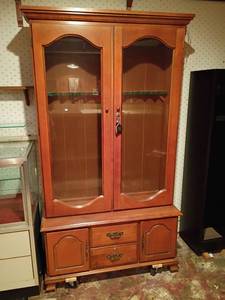 lot 1002 image: Gun Cabinet.   71 x 39 x 15.   Located in basement