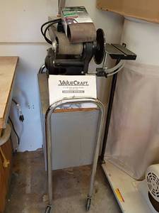lot 1028 image: Value Craft 4in x 36in  Belt and Disc Sander on Cart