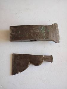 lot 1045 image: 2 Axe or Hatchet Heads NO Handles