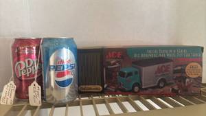 lot 1104 image: Ertl Collectibles Ace Hardware 1949 White Tilt Cab Truck Die Cast 143 Scale and Collectible Cans