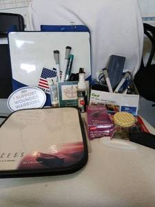 lot 1317 image: White boards with markers and miscellaneous  office