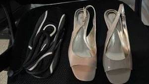 lot 1348 image: Womens Slingback Heels and water shoes 7.5