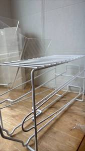 lot 1440 image: Clear Acrylic Display Case with Wire Frig Rack and more