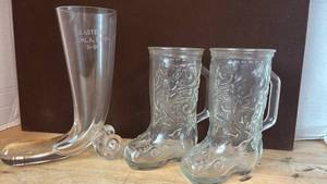 lot 1444 image: Glass Boots and Vase Easter Oklahoma 1993