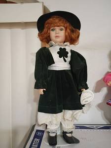 lot 1601 image: Another Porcelain Doll.   Knightsbridge Collection.   No COA.   Approximately 16.5in. tall