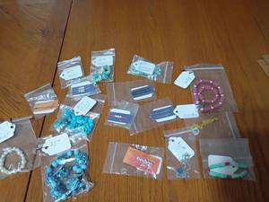 lot 1605 image: Mostly Homemade Doll Necklaces, Bracelets and Hair Burettes