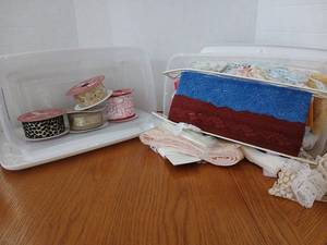 lot 1661 image: Craft Supply Lot Decorative Ribbon Cord Trim Embellishments