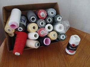 lot 1667 image: Lot of Thread Spools Multiple Colors Sizes