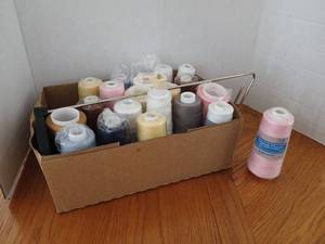lot 1668 image: Lot of Sewing Thread Spools Multiple Colors Sizes