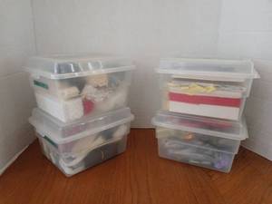 lot 1677 image: Sewing & Craft Notions Lot �� Trim, Ribbon, Lace, Flowers, Hem Tape ��