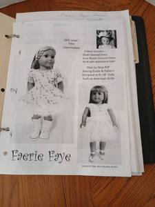 lot 1687 image: Lot of  Sewing Patterns for 18 Inch Dolls American Girl Dresses