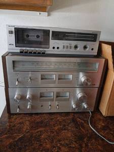 lot 1702 image: Sharp Stereo Cassette Deck RT-2500 with Amplifier and Tuner Stack