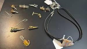 lot 1812 image: Bolo tie, tie clips, cufflinks, and more