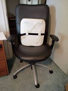 lot 2012 image: Office Chair with Back Pillow.  Located upstairs