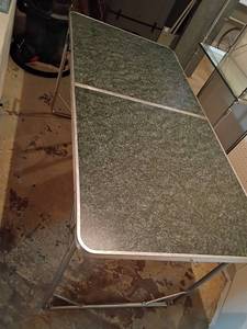 lot 3008 image: Aluminum Portable Table.   Located in basement   28 x 63 x 30